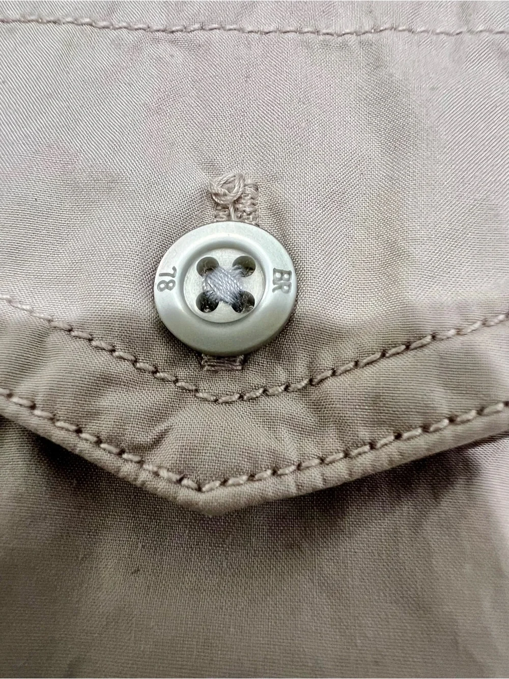 Banana Republic Mens M Military Shirt Khaki Epaulets Safari Cotton Pockets